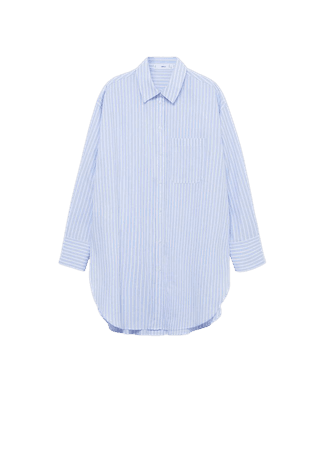Oversize striped shirt - Women | Mango USA