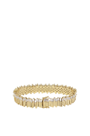 Suzanne Kalan 18-karat gold diamond tennis bracelet