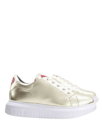 Love Moschino minimal sneakers in gold | ASOS