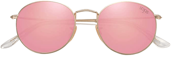 Amazon.com: SOJOS Small Round Polarized Sunglasses for Women Men Classic Vintage Retro Shades UV400 SJ1014, Pink : Clothing, Shoes & Jewelry