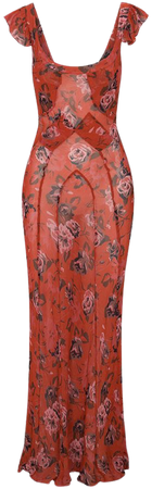 The Lila Rosa | Sheer Floral Maxi Dress | Réalisation Par