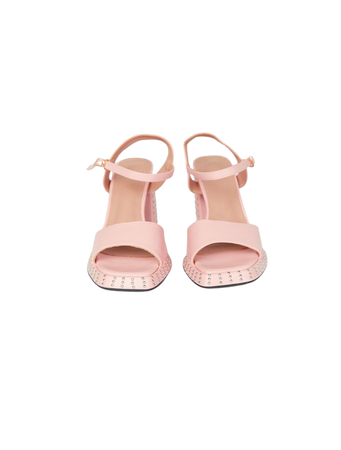 Riveted Platform High-Heel Sandals with Waterproof Sole and Single Band - Creative Essentials