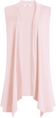 Amazon.com: Esenchel Women's Plus Size Sleeveless Draped Open Front Cardigan Vest : Clothing, Shoes & Jewelry