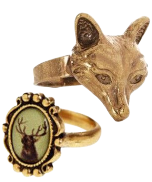 stag and fox rings