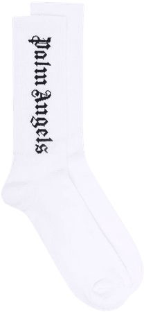 Palm Angels Intarsia Logo Socks - Farfetch