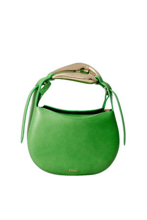 Kiss Small Leather Tote - Green