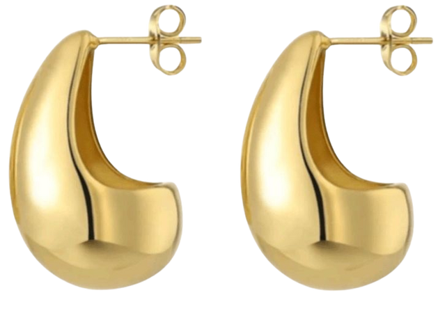 small gold botega venetta earrings