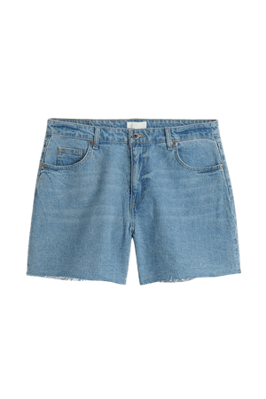 H&M+ High Waist Denim shorts - Bleu denim - FEMME | H&M FR