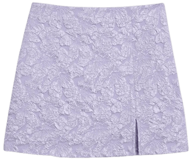 Short purple textured skirt - Light purple - Monki WW