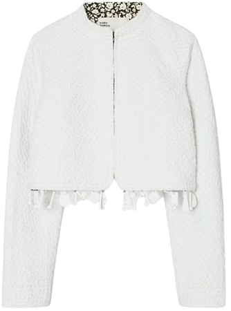Cotton Tweed Cropped Jacket: Women's Designer Jackets | Tory Burch