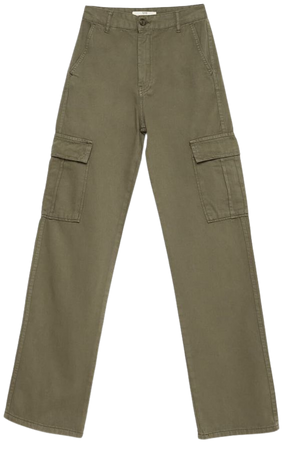 Straight fit cargo trousers - Women's See all | Stradivarius United States
