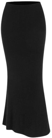 Ribbed Maxi Bodycon Skirt In BLACK | ZAFUL 2023