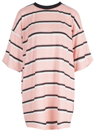 Stripe Oversized T-shirt Dress | boohoo