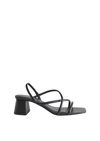 Chunky Strap Heeled Leather Sandals - Black - & Other Stories WW
