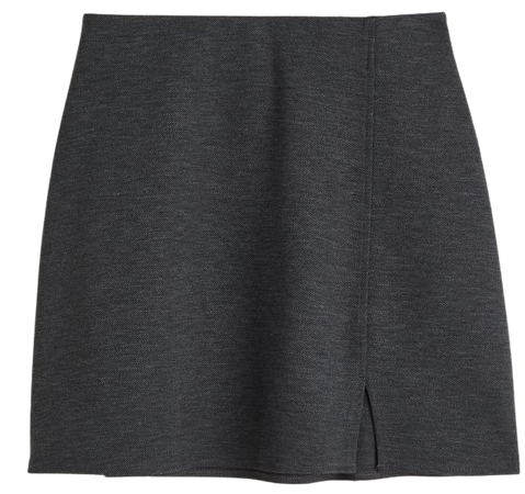 Jersey Mini Skirt - Dark gray melange - Ladies | H&M US
