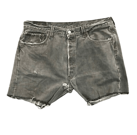 Vintage Levis 501 0658 Cutoff Jean Shorts Mens 38 Grey Button Fly