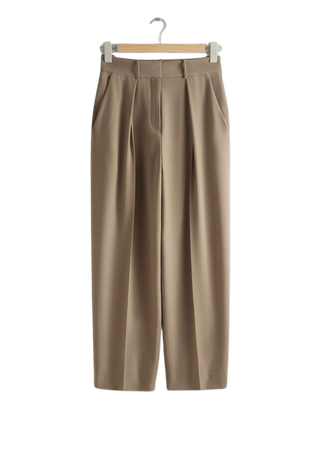 Tailored Tapered Trousers - Beige - Tailored Trousers - & Other Stories US