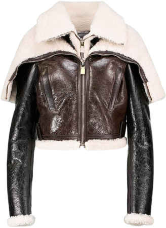 Givenchy - Layered leather and shearling jacket | Mytheresa