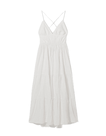 Long linen dress - Dresses - Woman | Bershka