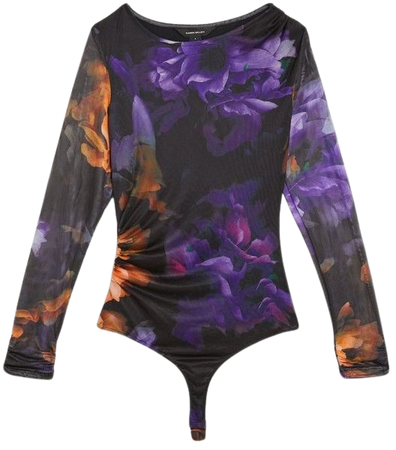 Floral Mesh Jersey Bodysuit | Karen Millen