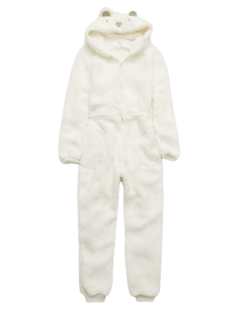 Aerie Dream Sherpa Animal Pajama Jumpsuit