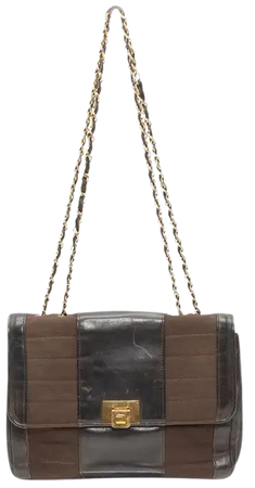 Chanel Black and Brown 50s/60s Handbag For Sale at 1stDibs