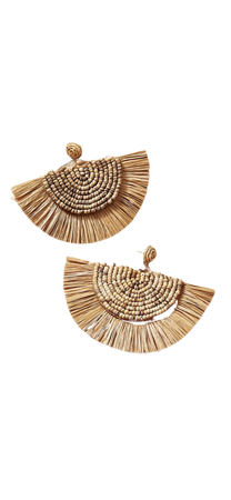 raffia bead earrings