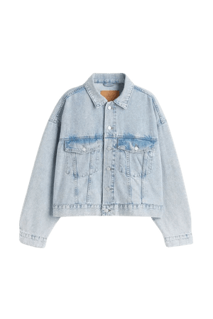 Oversized Denim Jacket - Light denim blue - Ladies | H&M US
