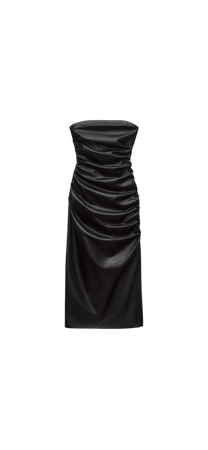 zara leather dress