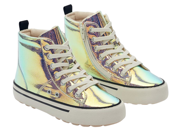 metallic sneakers
