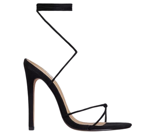 black strappy heel