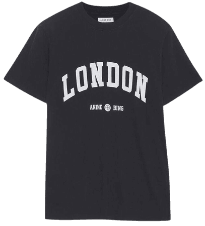 ANINE BING Lili Tee University London - Washed Black