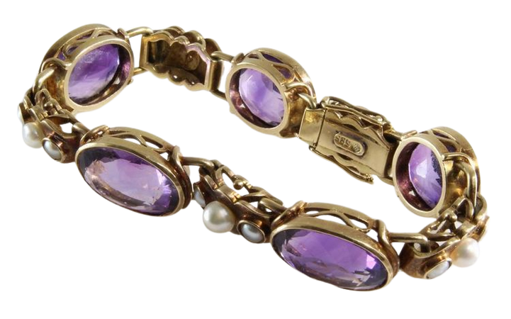 Gold & Purple Bracelet