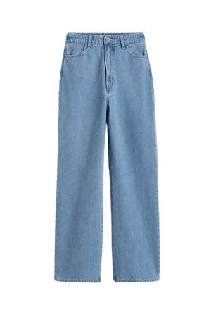 Wide High Jeans - Light denim blue - Ladies | H&M US