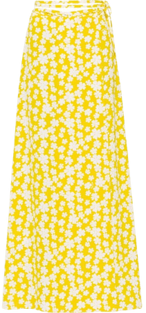 Miu Miu Marocain floral-print Maxi Skirt - Farfetch