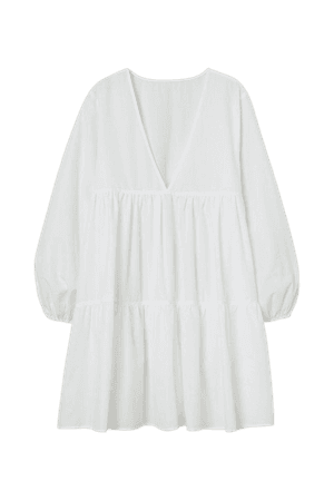 Poplin Beach Dress - White
