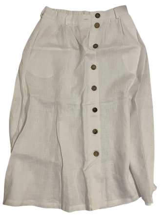 white linen skirt