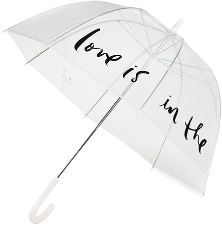 Amazon.com: Kate Spade New York Clear Umbrella for Rain, Large Bubble Umbrella for Weddings, Love Is In The Air : Clothing, Shoes & Jewelry