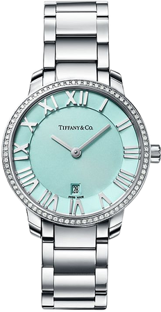 Atlas® 2-Hand 31 mm women's watch in stainless steel with diamonds. | Tiffany & Co.