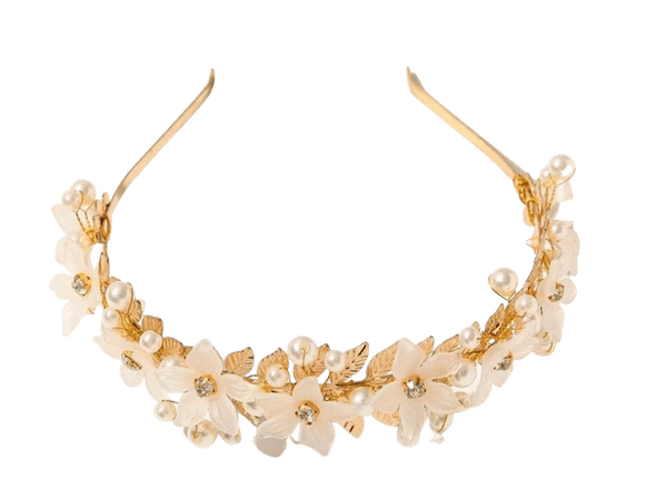 flower Pearl gold headband