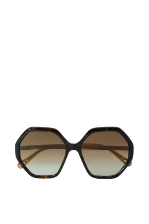 Tortoiseshell Octagon-frame tortoiseshell acetate sunglasses | Chloé | NET-A-PORTER