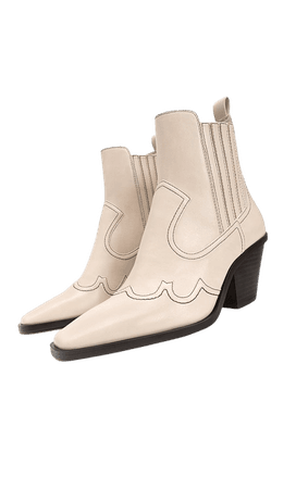 Cowboy ankle boots with heel - Women's Just in | Stradivarius United States