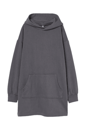 Hooded Sweatshirt Dress - Dark gray - Ladies | H&M US