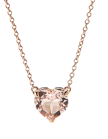 David Yurman Heart Pendant Necklace in 18K Rose Gold with Morganite | SaksFifthAvenue