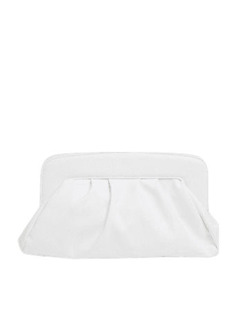 ASOS DESIGN padded frame clutch bag in white | ASOS