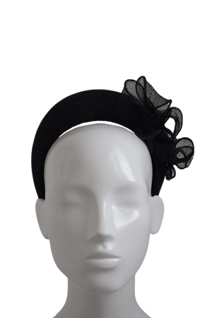 Black Straw Wedding Headband Halo | Etsy