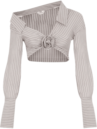 Fendi Gathered Striped Silk Shirt - Farfetch