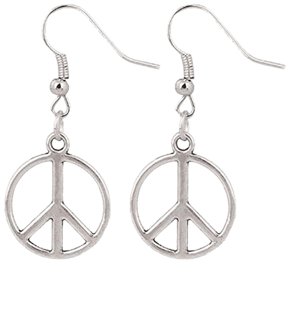 Amazon.com: Simple Large Peace Sign Earrings , Silver Peace Earrings , Silver Earrings , CND Earrings , Retro Jewellery , Handmade Jewelry , Hippie : Clothing, Shoes & Jewelry