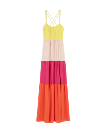 Color Block Maxi Dress | Express