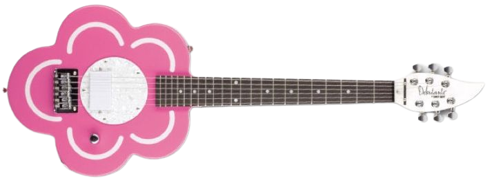 pink daisy rock flower guitar